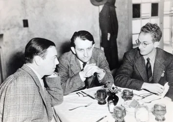 Robert Florey, Andre Malraux und Clifford Odets, 1937